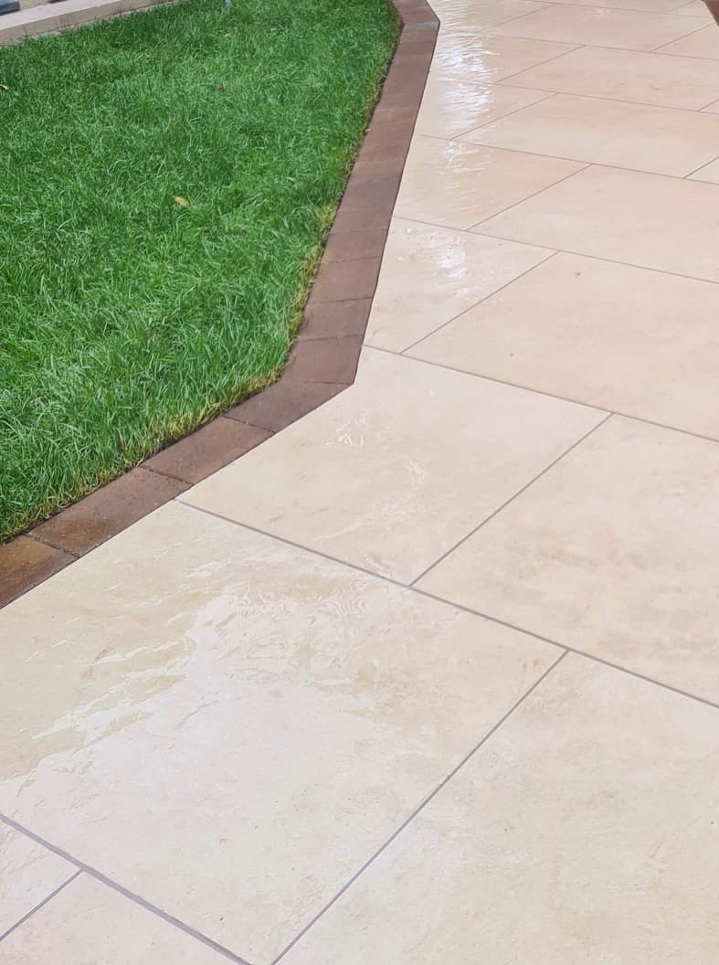 Ethan Mason Tuscany Beige Porcelain 900 x 600 Paving Slabs - Paving Shopper