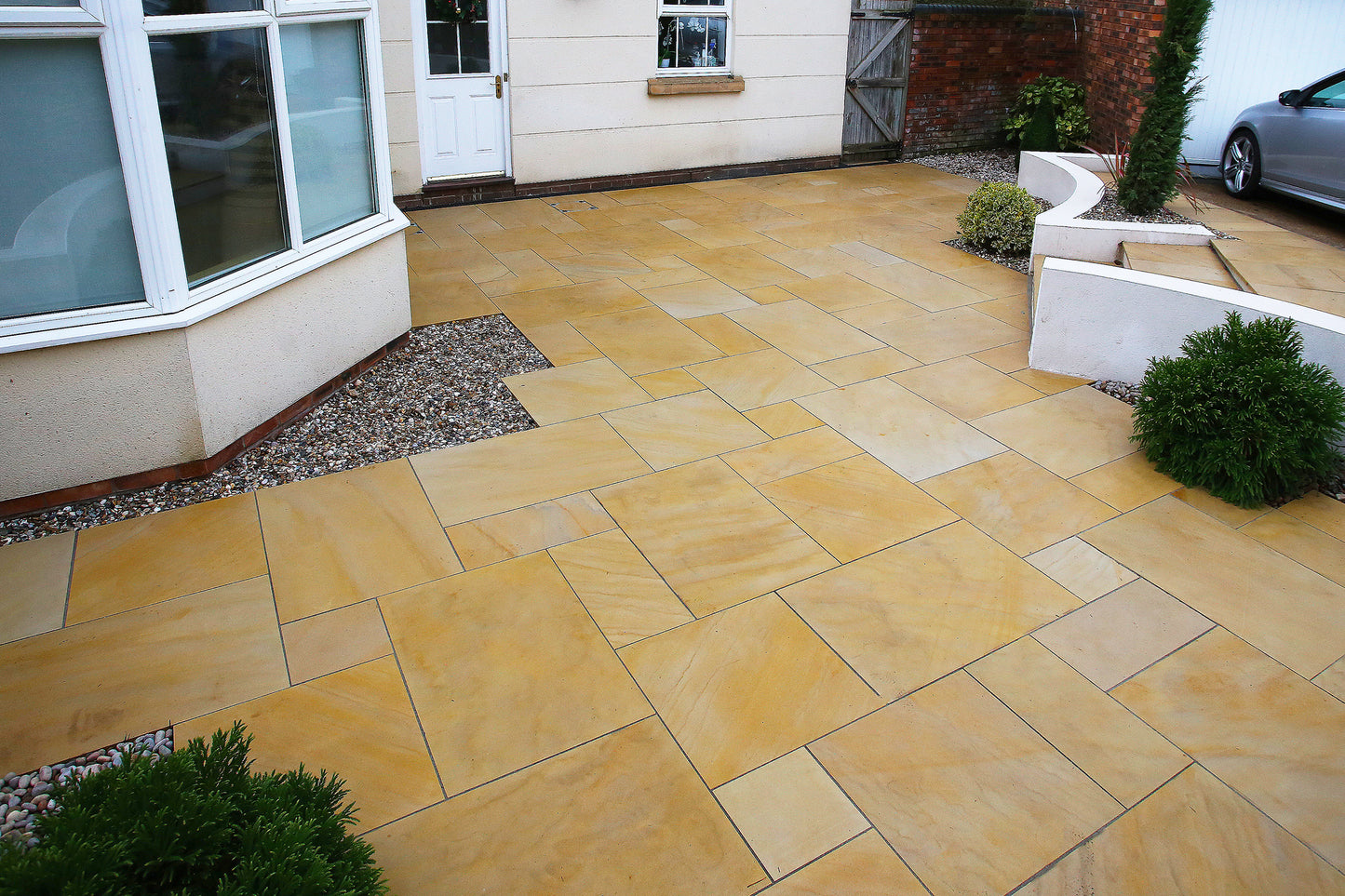Ethan Mason Dune Smooth Indian Sandstone Patio Kit - Paving Shopper