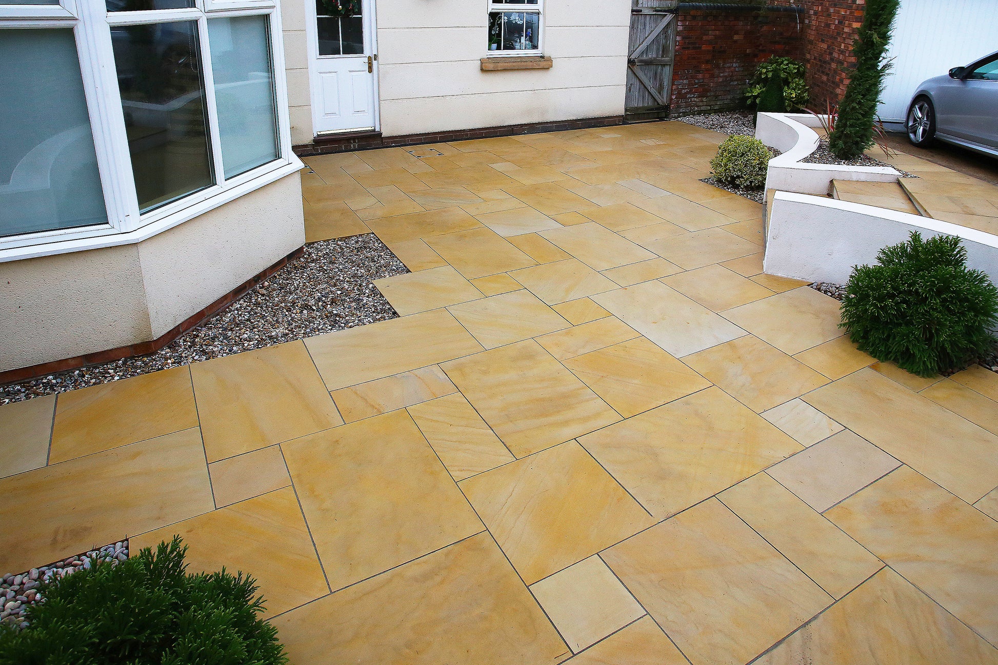 Ethan Mason Dune Smooth Indian Sandstone Patio Kit - Paving Shopper