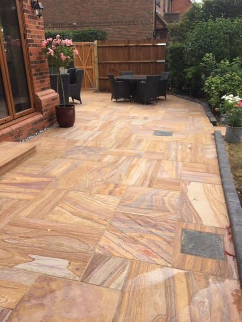 Rainbow Indian Sandstone Paving - Paving Shopper