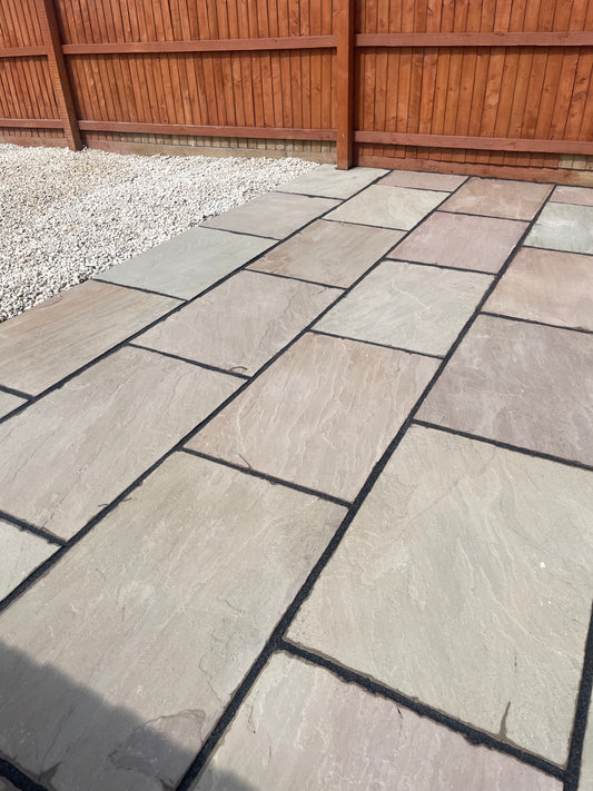 Ethan Mason Fern Indian Sandstone 900 x 600 Paving Slabs - Paving Shopper