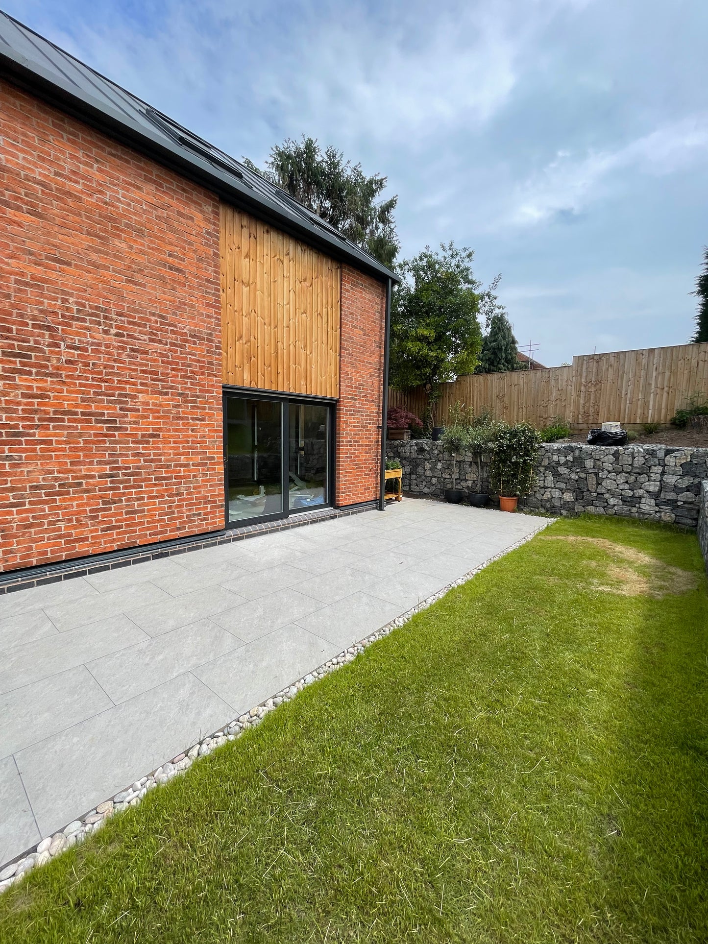 Ethan Mason Flint Grey Porcelain 900 x 600 Paving Slabs - Paving Shopper