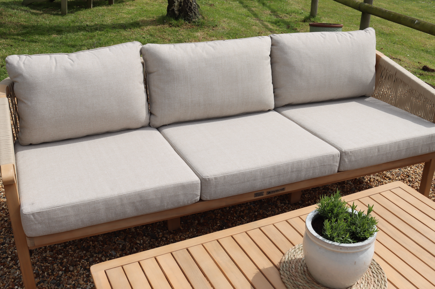 Roma 5 Seater Triple Lounge Set with Rectangular Coffee Table