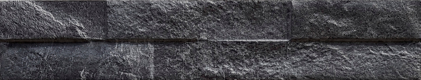 Italian Porcelain Walling / Cladding - Rock Black 385mm x 75mm