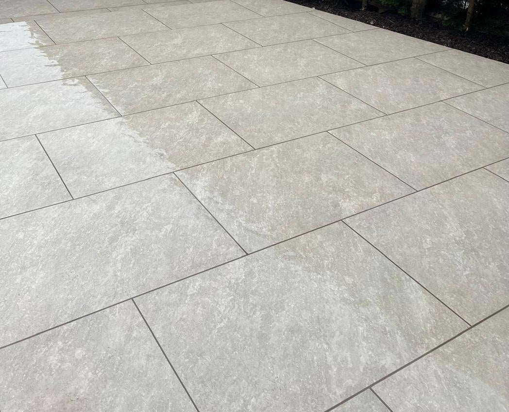 Light Grey Porcelain 900 x 600 Paving Slabs