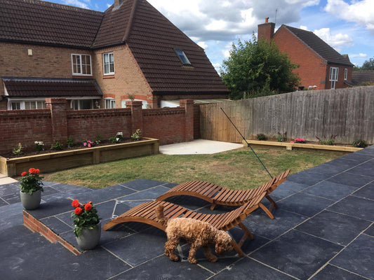 Kota Black Limestone 900 x 600 Paving Slabs