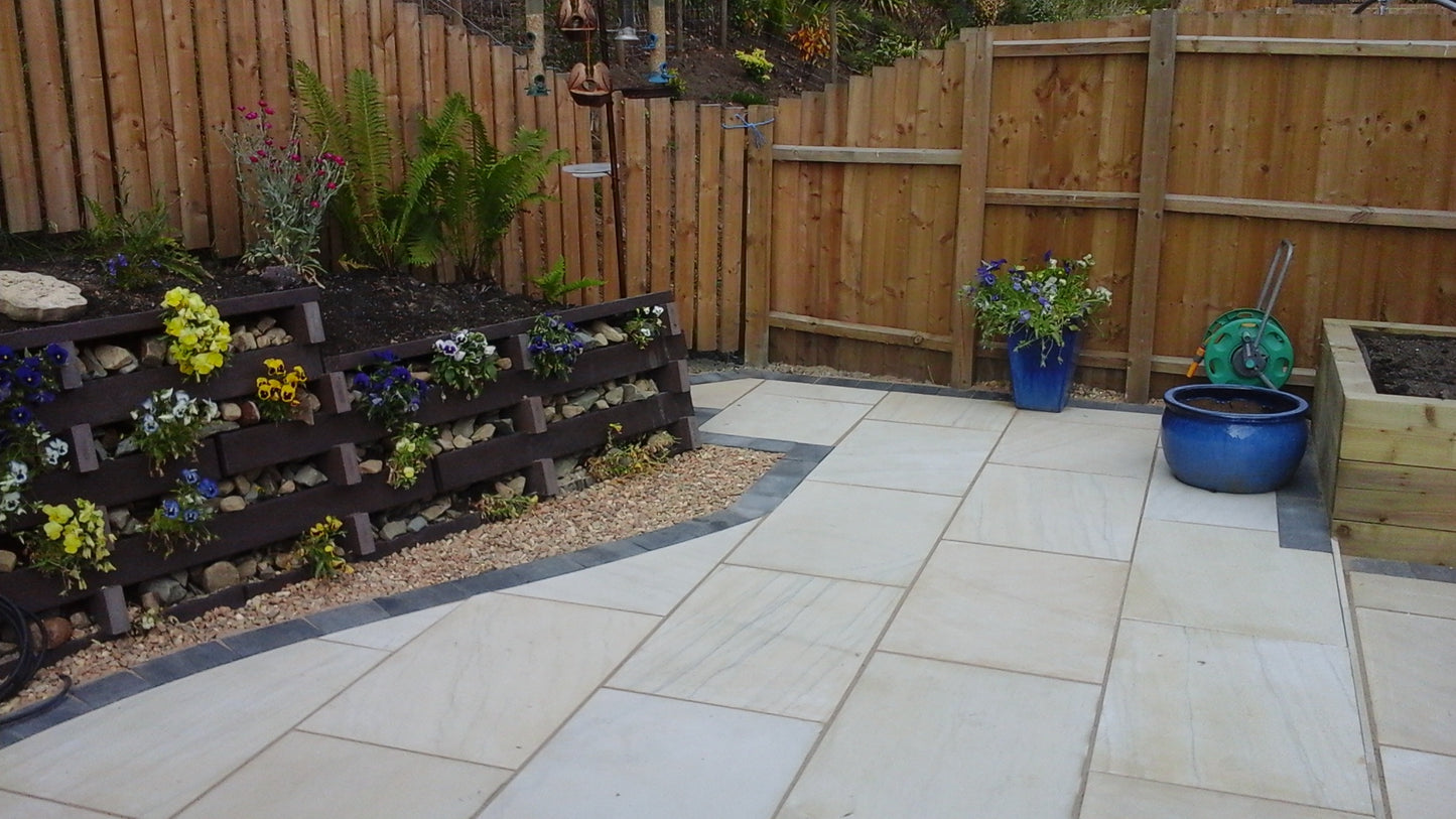 Ethan Mason Dune Smooth Indian Sandstone 900 x 600 Paving Slabs