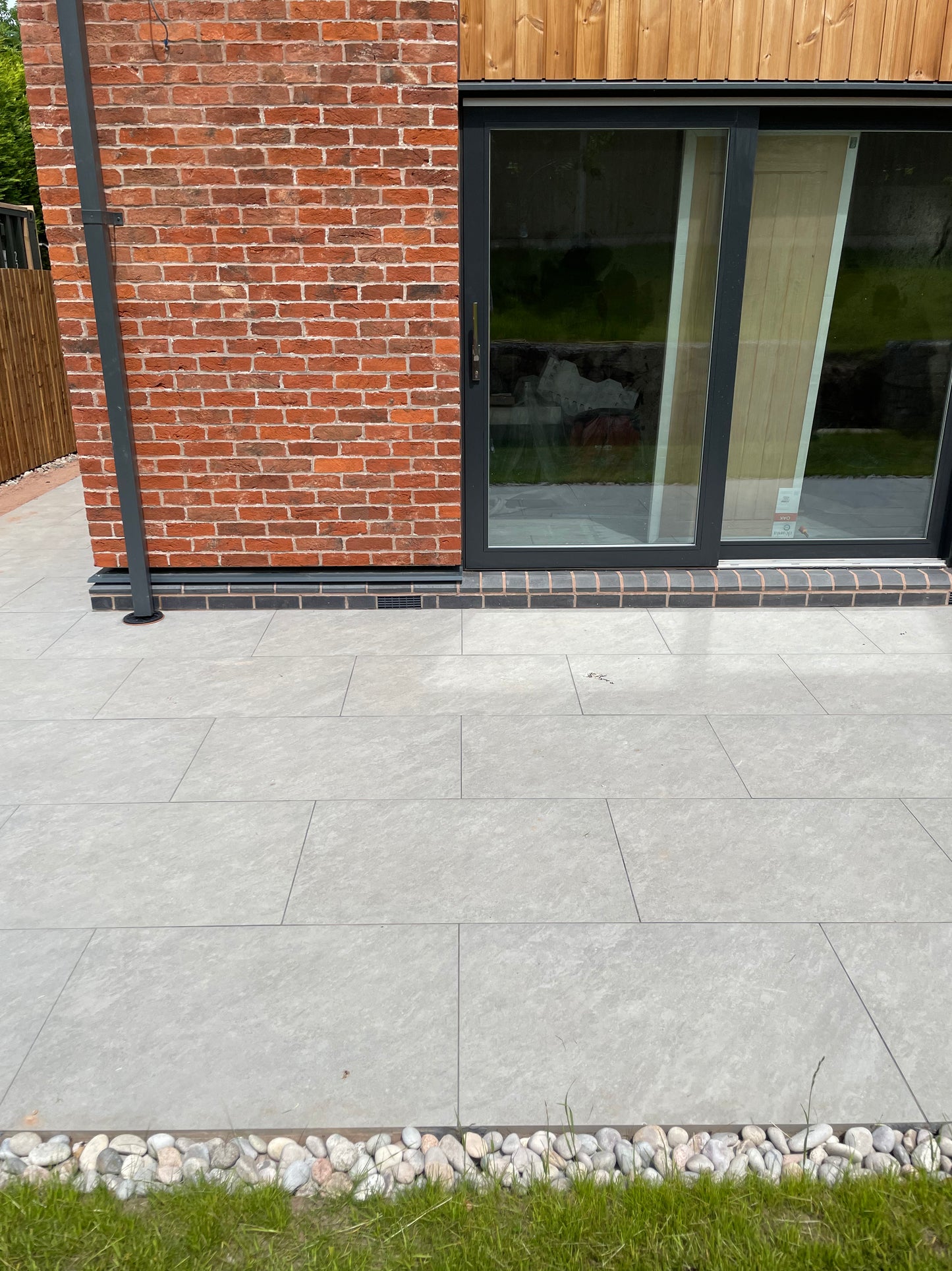 Ethan Mason Flint Grey Porcelain 900 x 600 Paving Slabs - Paving Shopper