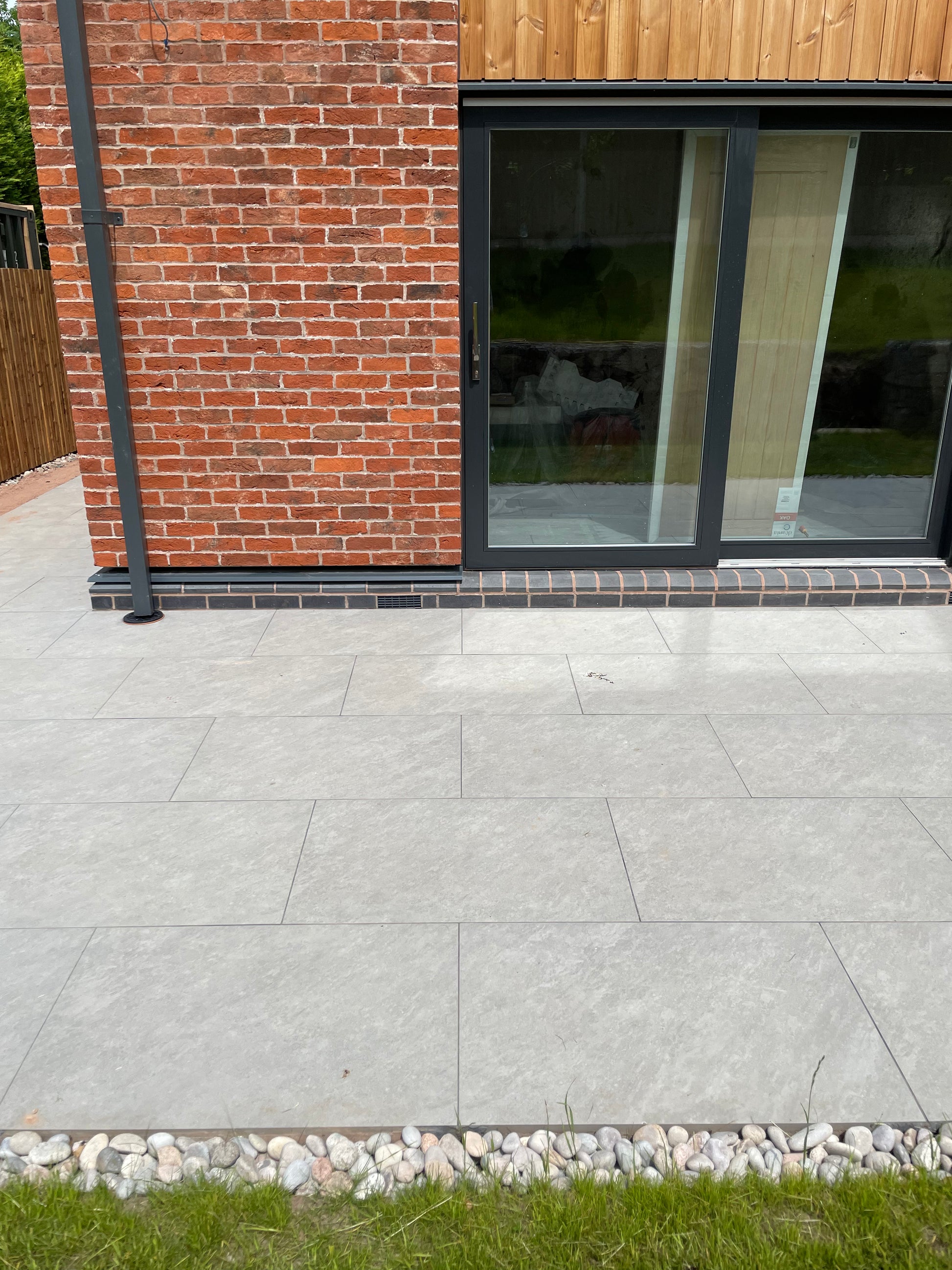 Ethan Mason Flint Grey Porcelain 900 x 600 Paving Slabs - Paving Shopper