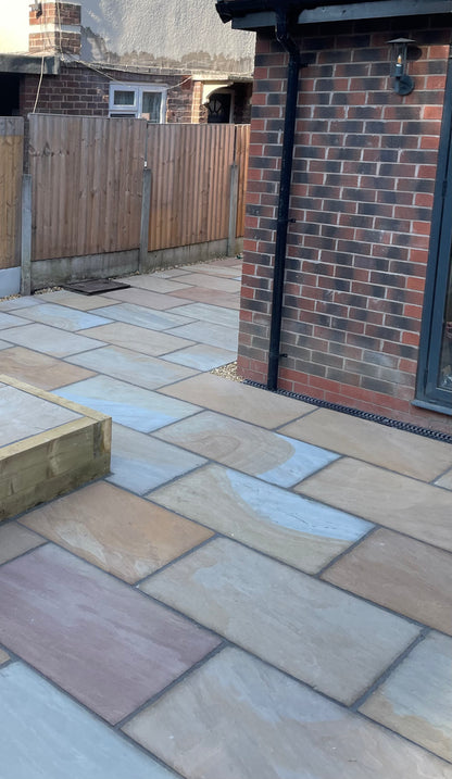 Camel Indian Sandstone 900 x 600 Paving Slabs - Paving Shopper