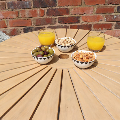 Roma 2 Seater Round Sunray Bistro Set with Sol Dining Chairs