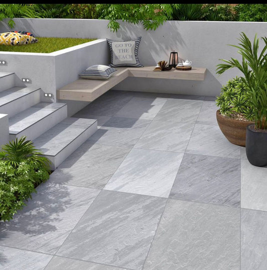 Kandla Grey Porcelain 900 x 600 Paving Slabs