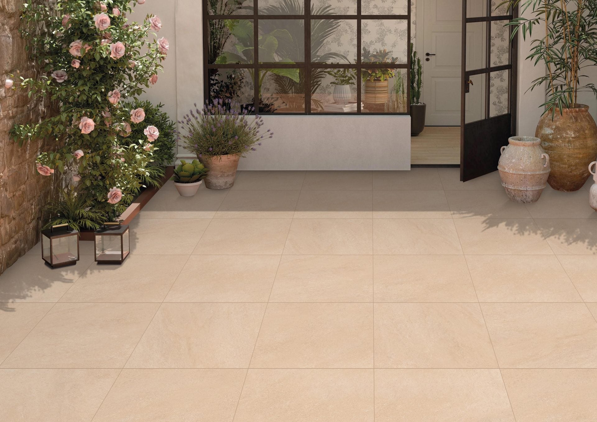 Beige Porcelain Paving - Paving Shopper