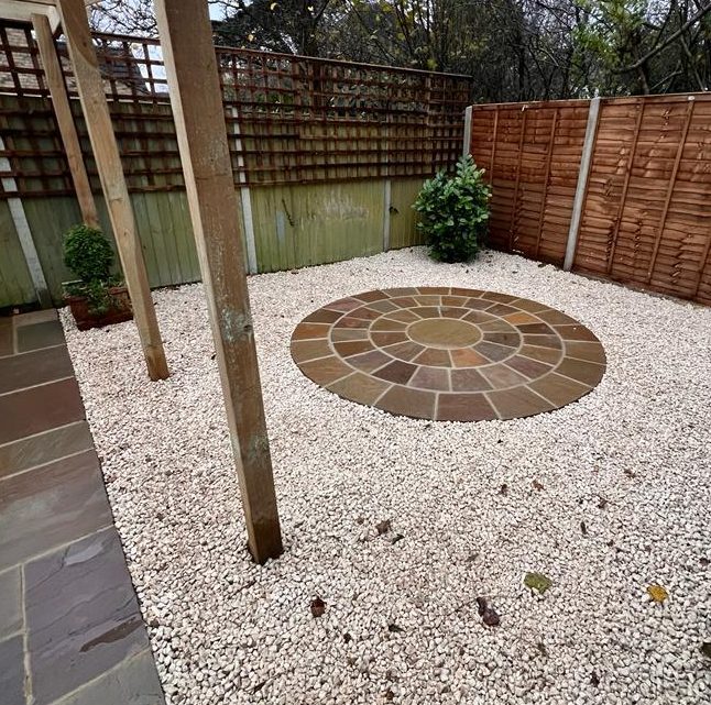 Camel Indian Sandstone Circle Paving Kit - Paving Shopper