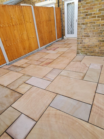 Camel Smooth Indian Sandstone Paving - Paving Shopper