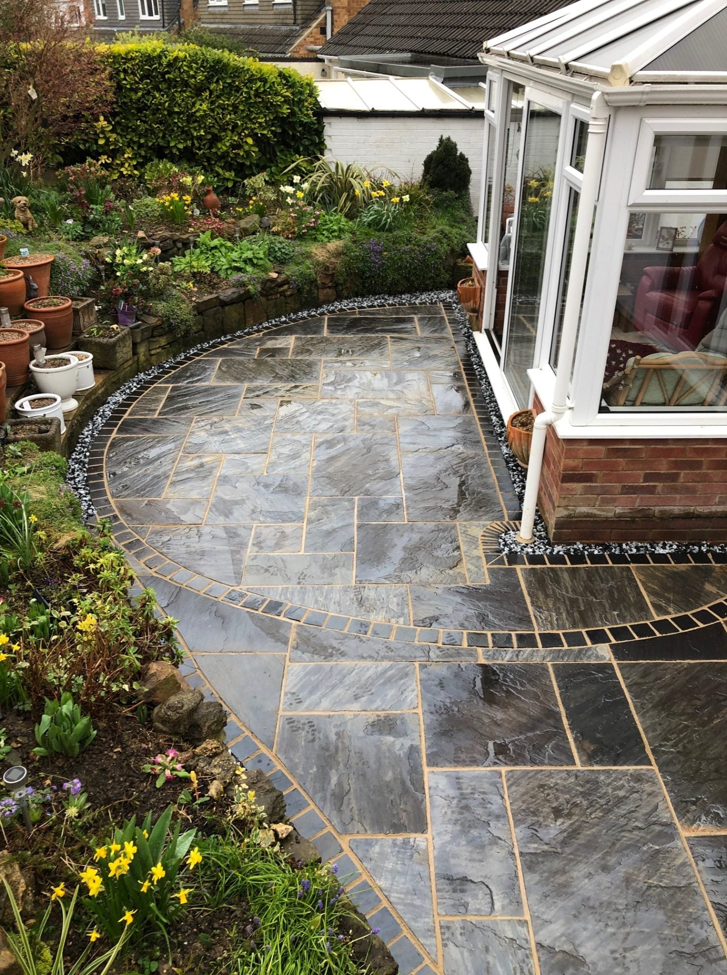 Ethan Mason Sagar Black Indian Sandstone Paving - Paving Shopper