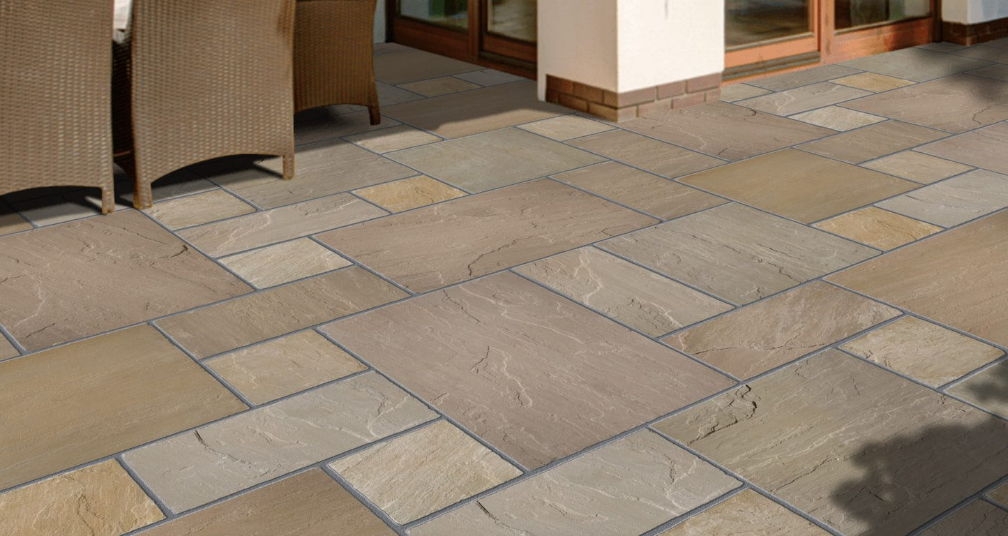 Get Paving Raj Green Indian Sandstone Paving - Paving Shopper