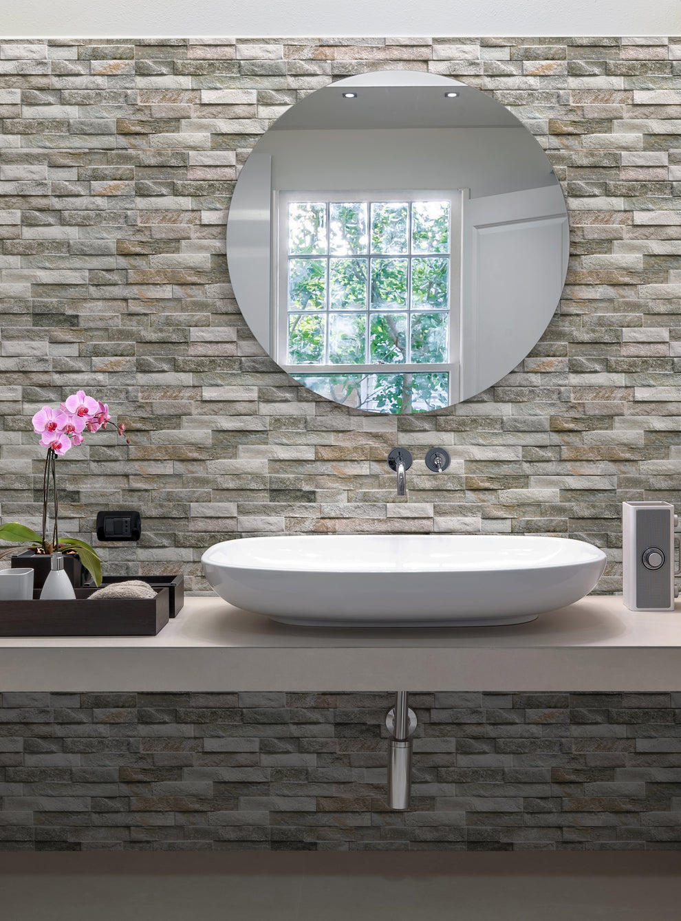 Walling Cladding Italian Porcelain Walling / Cladding - Rock Green 385mm x 75mm – Paving ...