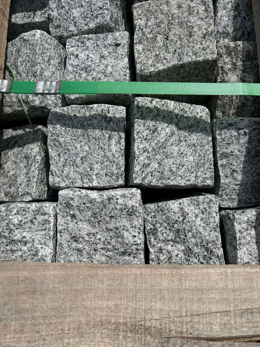 Silver Grey Granite Setts - Paving Shopper